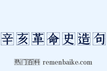 辛亥革命史造句是什么意思的图片